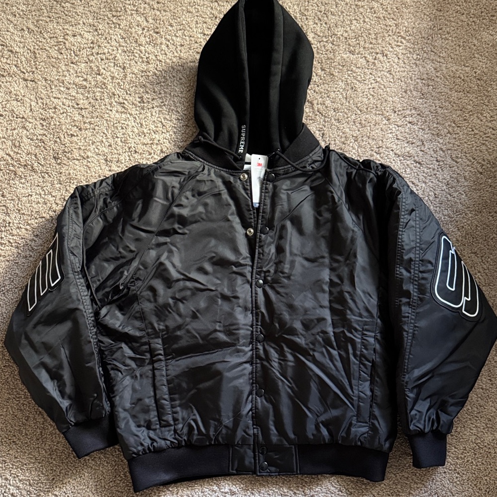 Supreme Black Jacket with Gray Interior